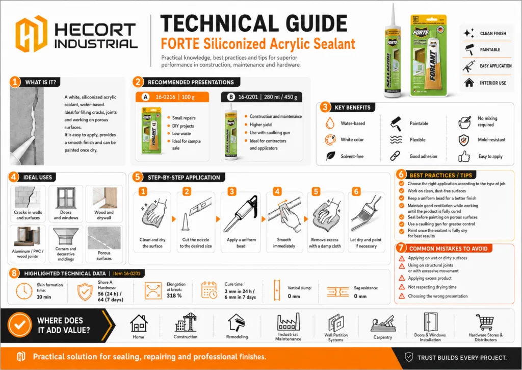 FORTE Siliconized Acrylic Sealant Application Guide