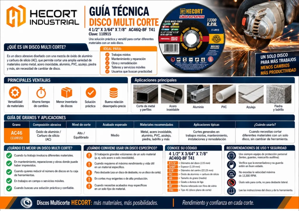 Guia Discos MULTI CORTE 4.4 Pulgadas AC46-QBF T41 110915