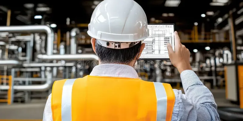 Ingeniero + comprador revisando BOM requisición en planta